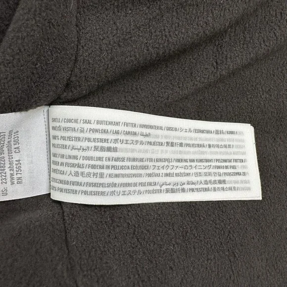 NWT Abercrombie & Fitch Boy's Snow Parka Zip Up Pockets Hood Sz 5 / 6 Black $130 - Picture 15 of 15